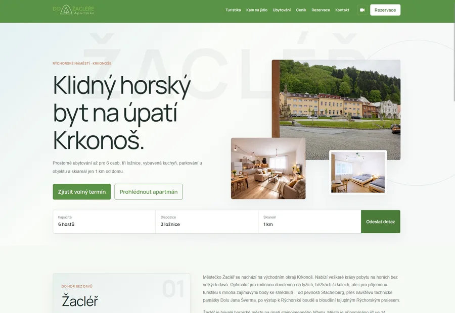 Náhled webu Do Žacléře